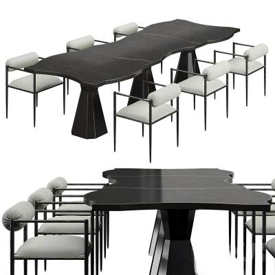 现代大理石餐桌椅